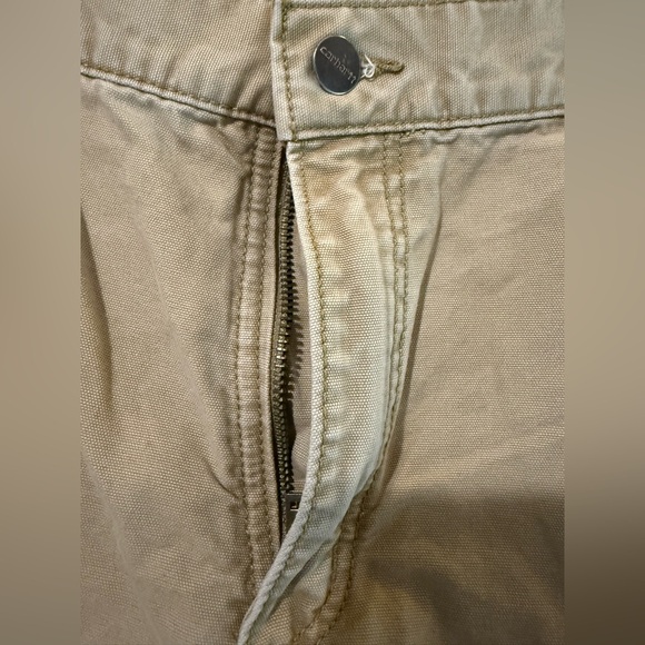 Carhartt Cargo Carpenter Pocket Pants 36 x 30 Khaki Mens Relaxed Fit - Picture 9 of 10